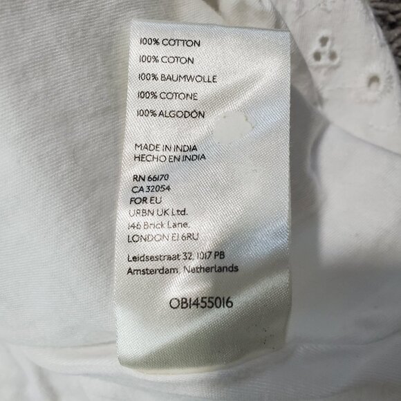 NWT Free People Apricot Rose Eyelet White Puff Sleeve Summer Dress - XL - Picture 7 of 9